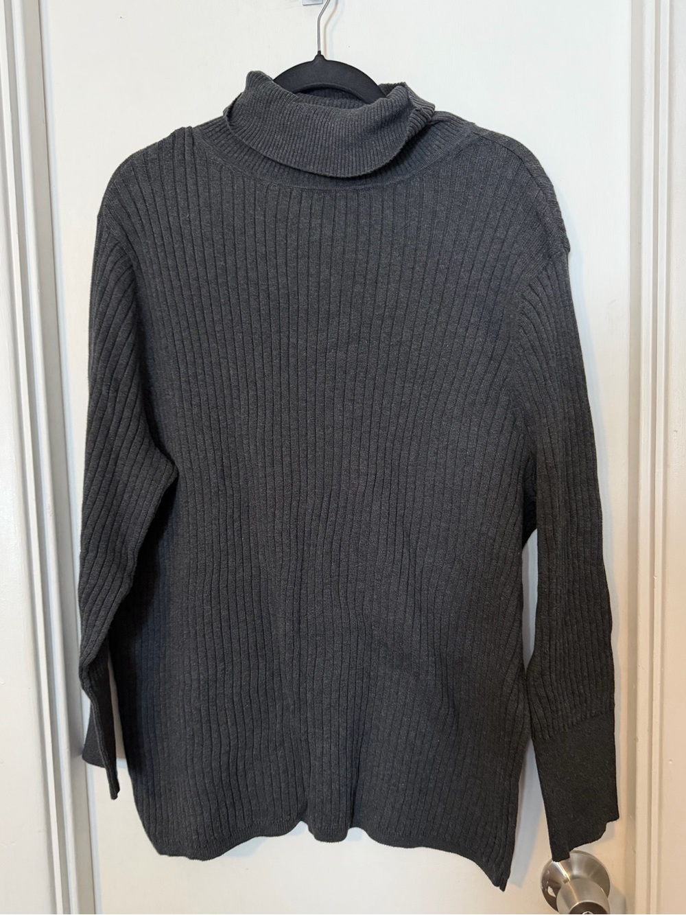 NWT Lane Bryant Dark Charcoal Ribbed Turtleneck Sweater